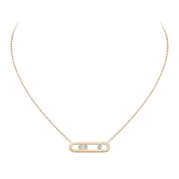 Collier Messika Move Classique Ciselé en or jaune et diamants