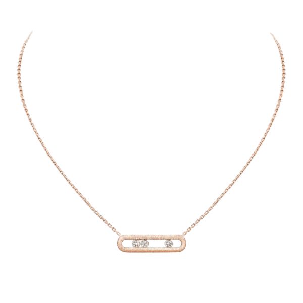 Messika Move Classic Chiseled necklace in rose gold and diamonds 