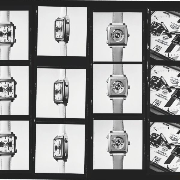 Montre TAG Heuer Monaco Chronograph x Gulf "Édition limitée 2025" Calibre 11 Titane automatique cadran blanc bracelet cuir 39 mm