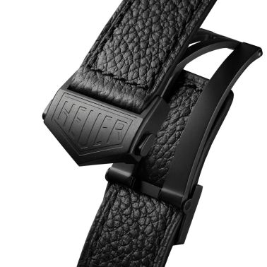 Montre TAG Heuer Monaco Chronograph "Stopwatch" Calibre 11 Titane automatique cadran noir bracelet cuir 39 mm