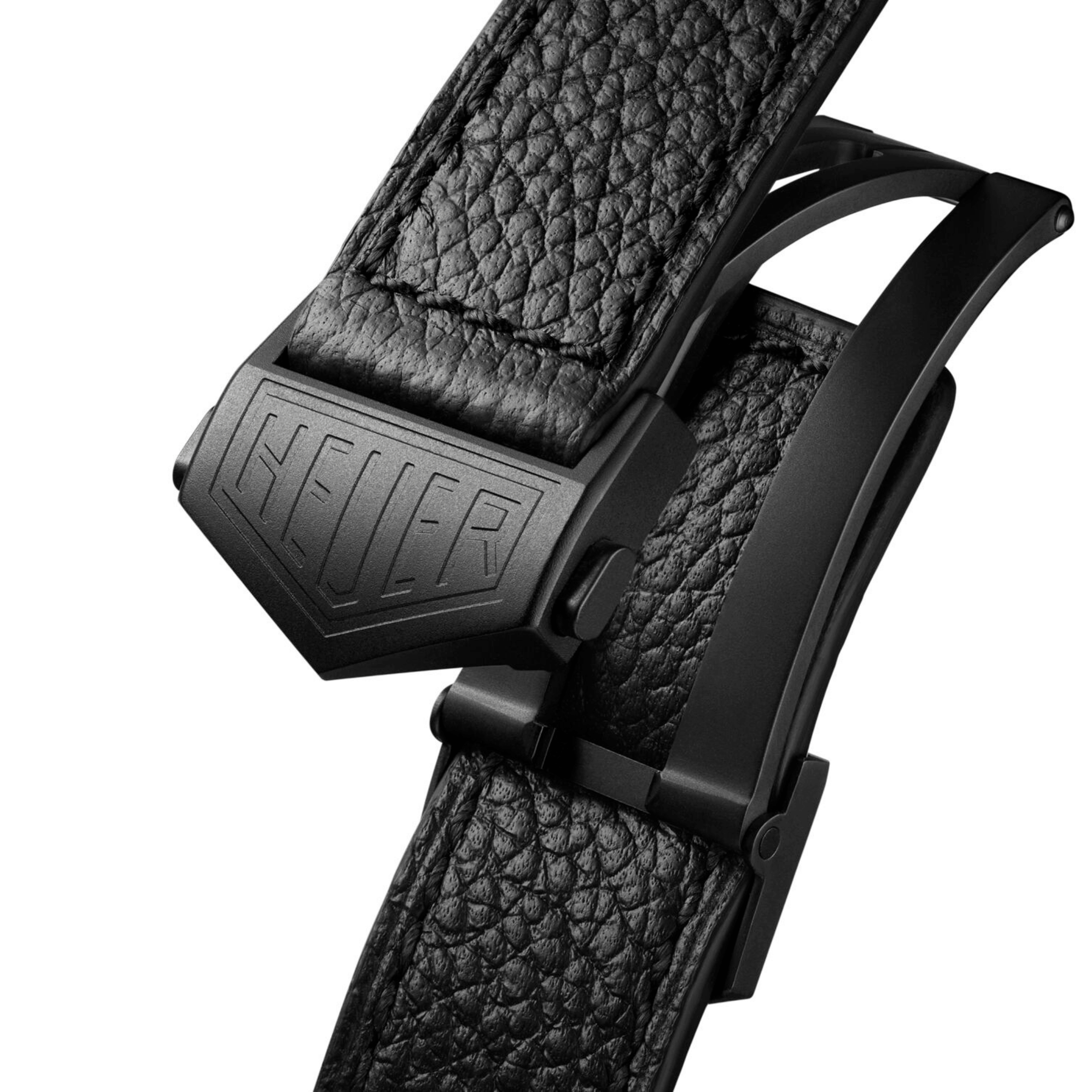 Montre TAG Heuer Monaco Chronograph "Stopwatch" Calibre 11 Titane automatique cadran noir bracelet cuir 39 mm