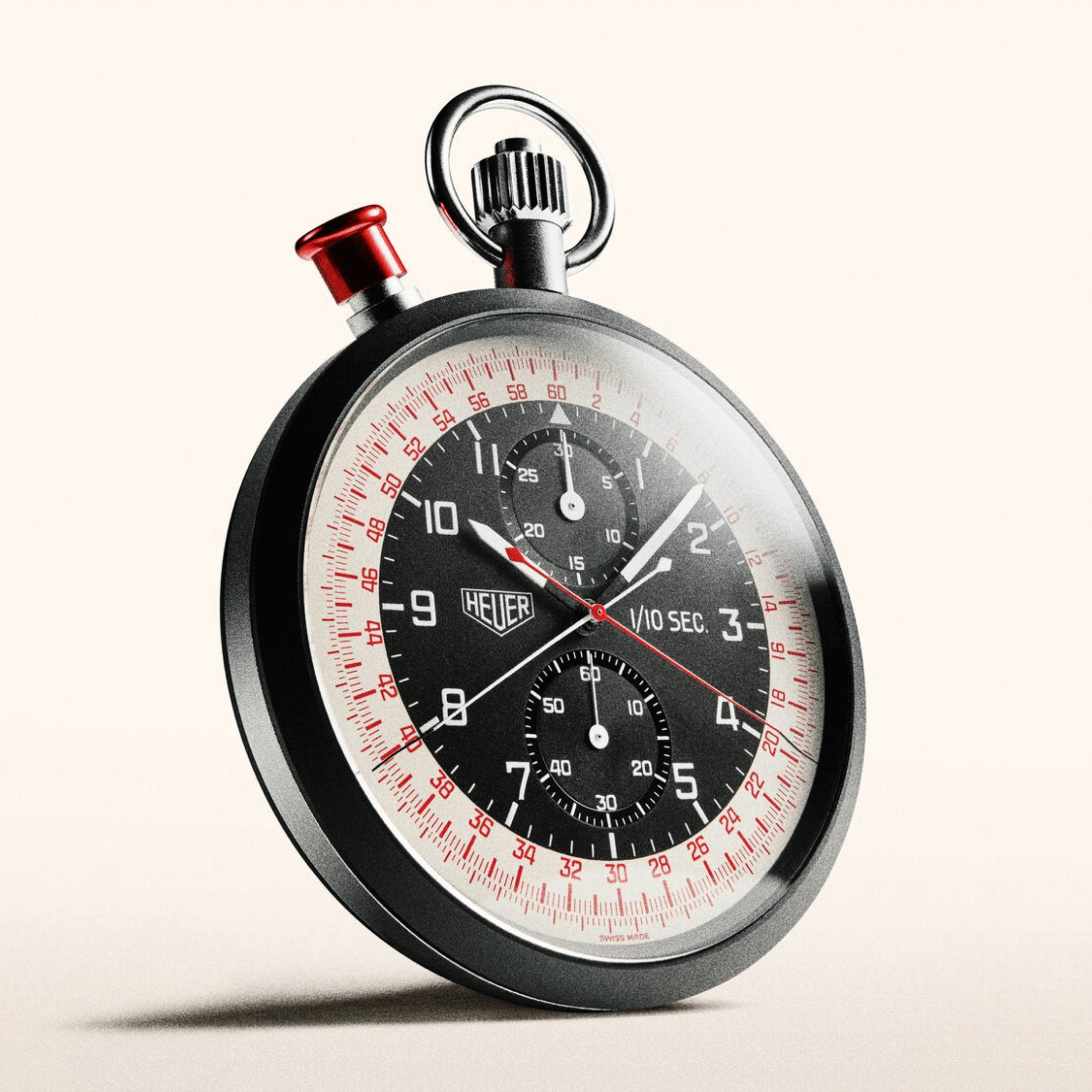 Montre TAG Heuer Monaco Chronograph "Stopwatch" Calibre 11 Titane automatique cadran noir bracelet cuir 39 mm