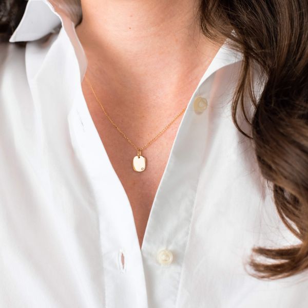 Lepage Colette Coussin medal in yellow gold and diamond