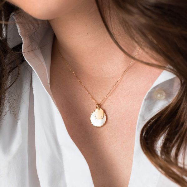 Lepage Colette Coussin medal in yellow gold and diamond