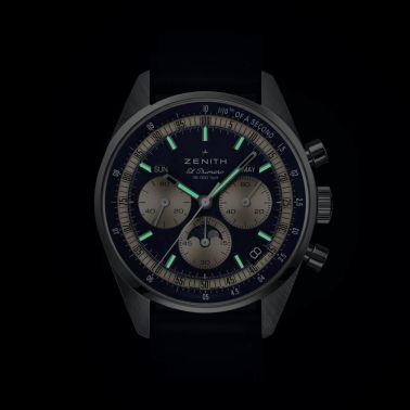 Montre Zenith Chronomaster Original Triple Calendar El Primero cadran Lapis Lazuli bracelet cuir 38 mm