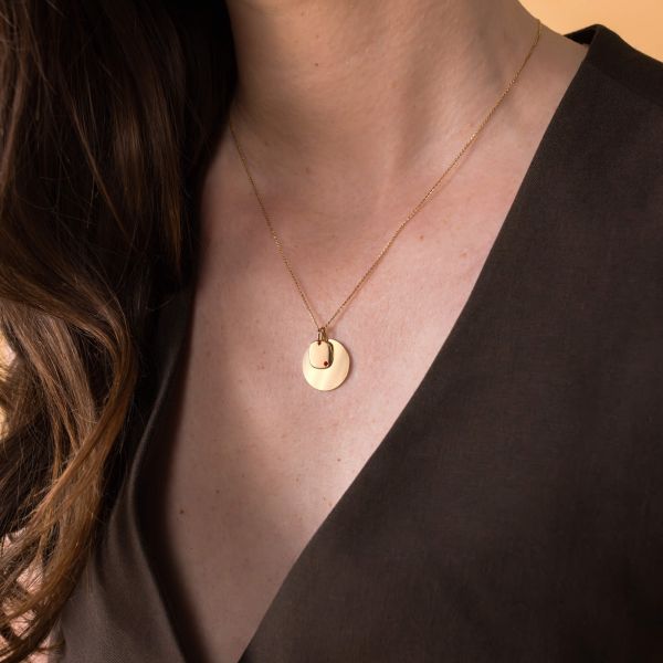 Lepage Colette Coussin medal in yellow gold and ruby