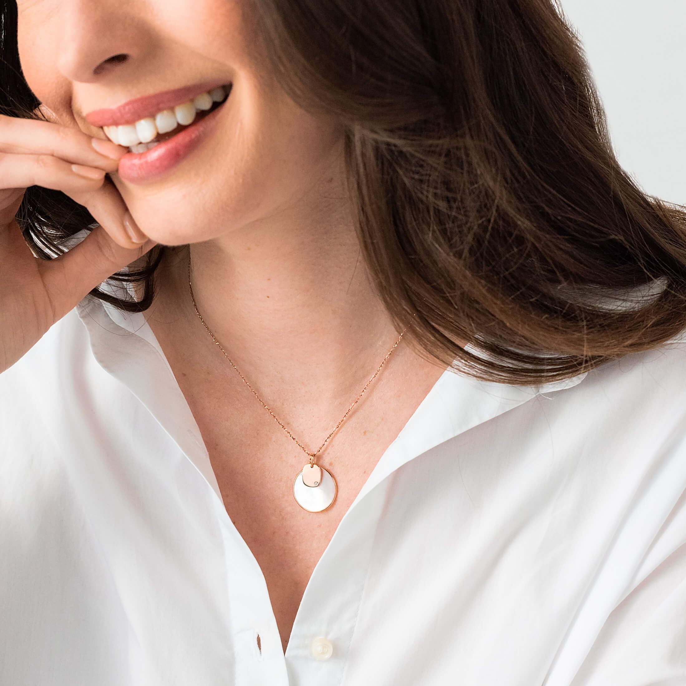 Lepage Colette Coussin medal in rose gold and diamond