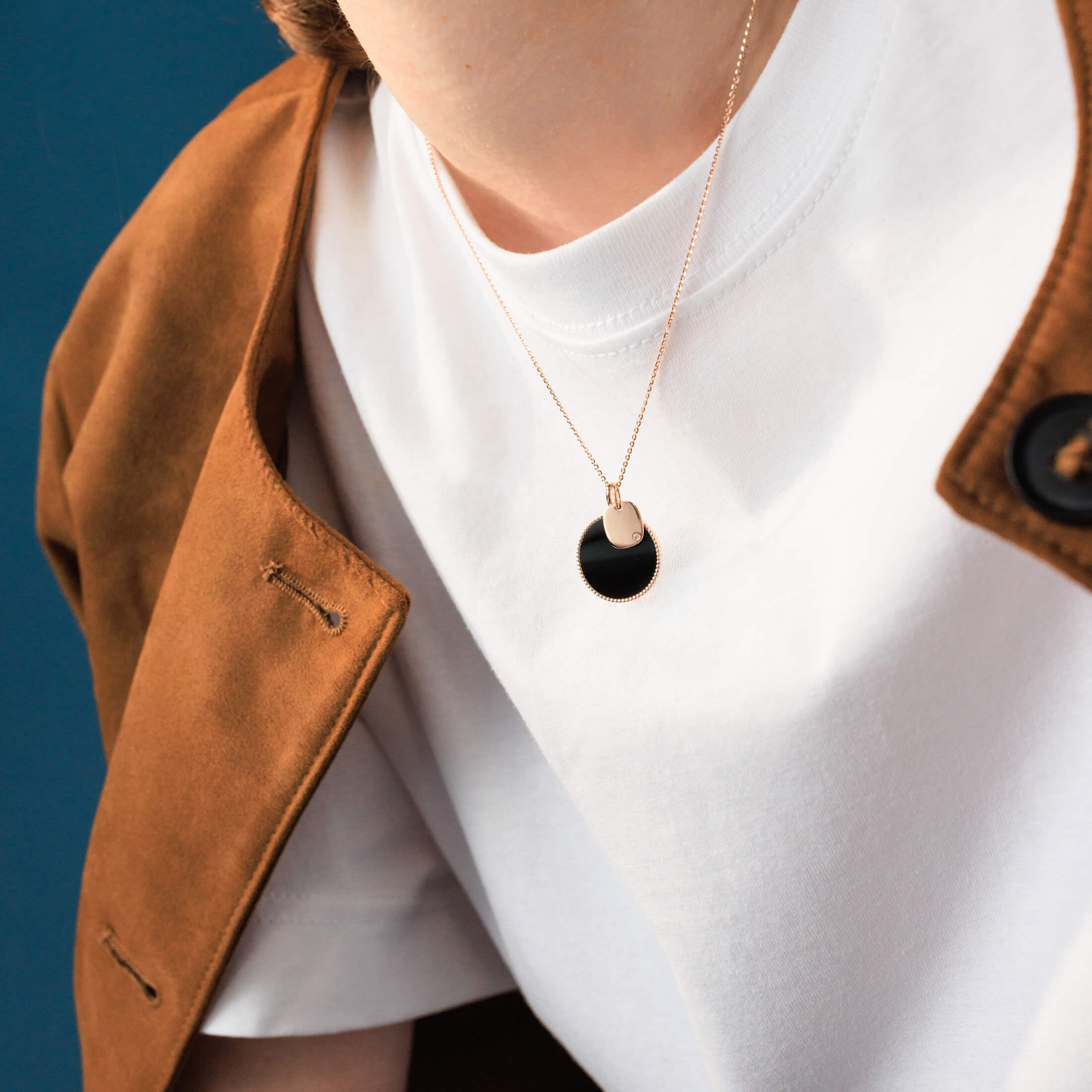 Lepage Colette Coussin medal in rose gold and diamond