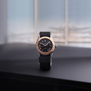 Longines Spirit Zulu Time 1925 automatic rose gold bezel black dial steel bracelet 39 mm