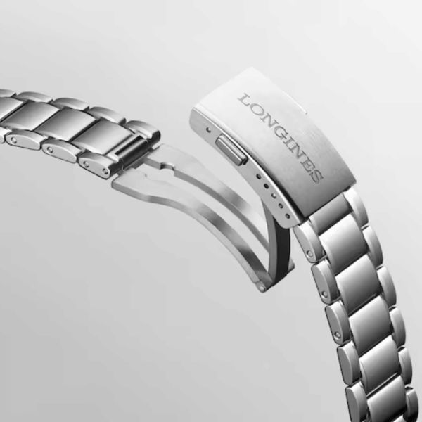 Longines Spirit Zulu Time 1925 automatic rose gold bezel black dial steel bracelet 39 mm