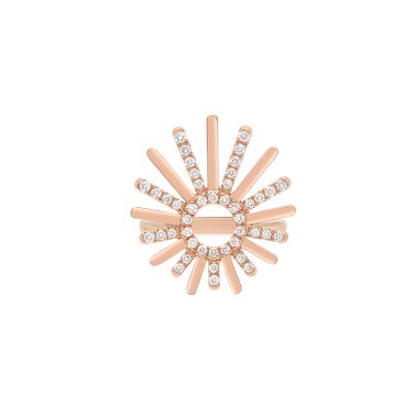 Korloff Divine Fougue Rayons ring in rose gold and diamonds