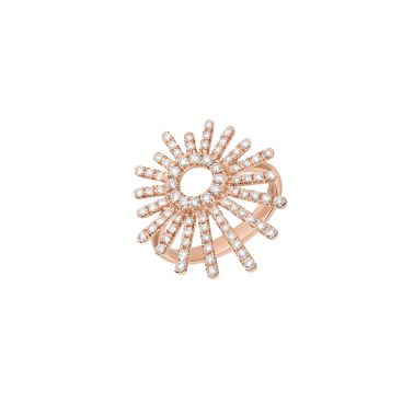 Korloff Divine Fougue Ring with pavé rose gold and diamonds