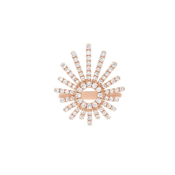 Korloff Divine Fougue Ring with pavé rose gold and diamonds