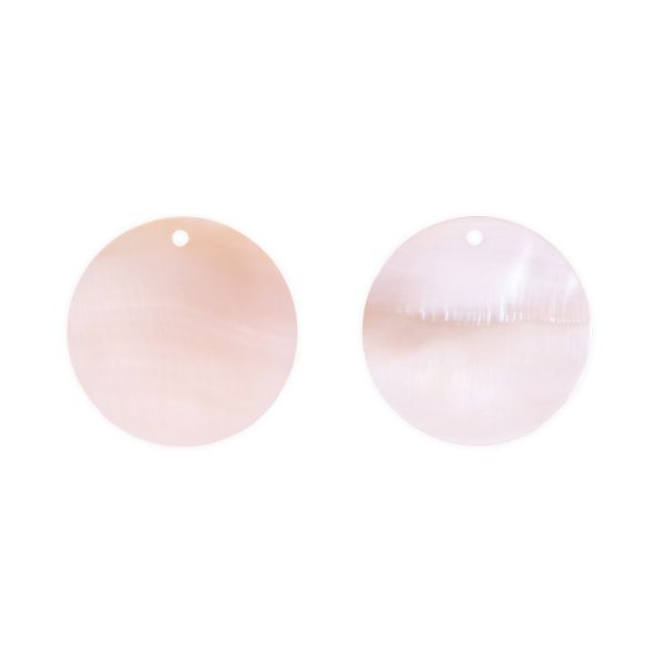 Lepage Colette Notre-Dame tokens for earrings in pink mother-of-pearl