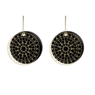 Lepage Colette Notre-Dame tokens for earrings in onyx