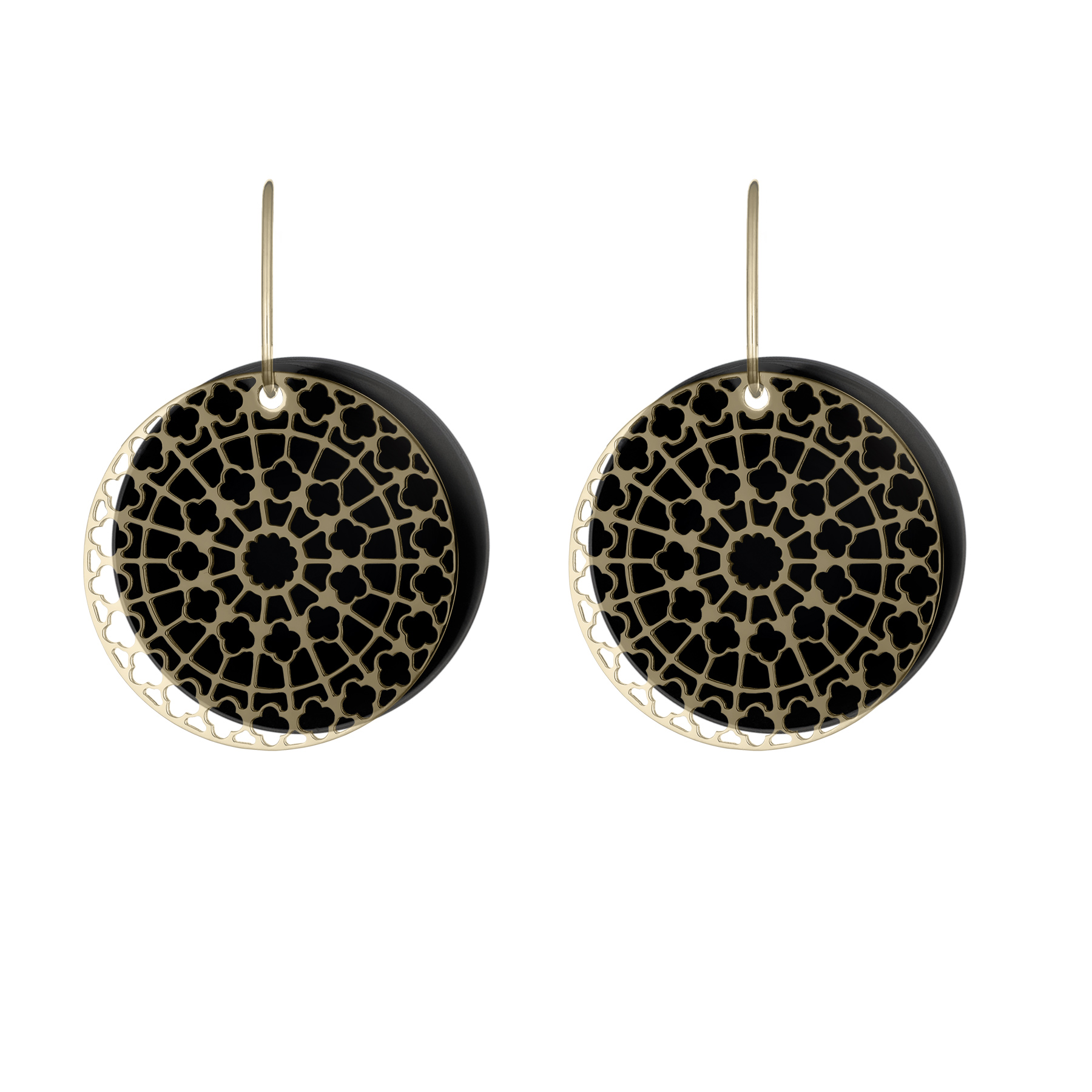 Lepage Colette Notre-Dame tokens for earrings in onyx
