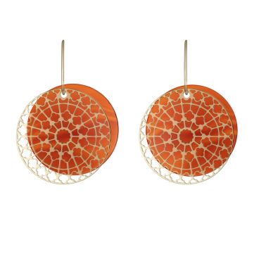 Lepage Colette Notre-Dame tokens for earrings in red onyx