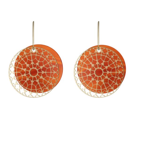 Lepage Colette Notre-Dame tokens for earrings in red onyx