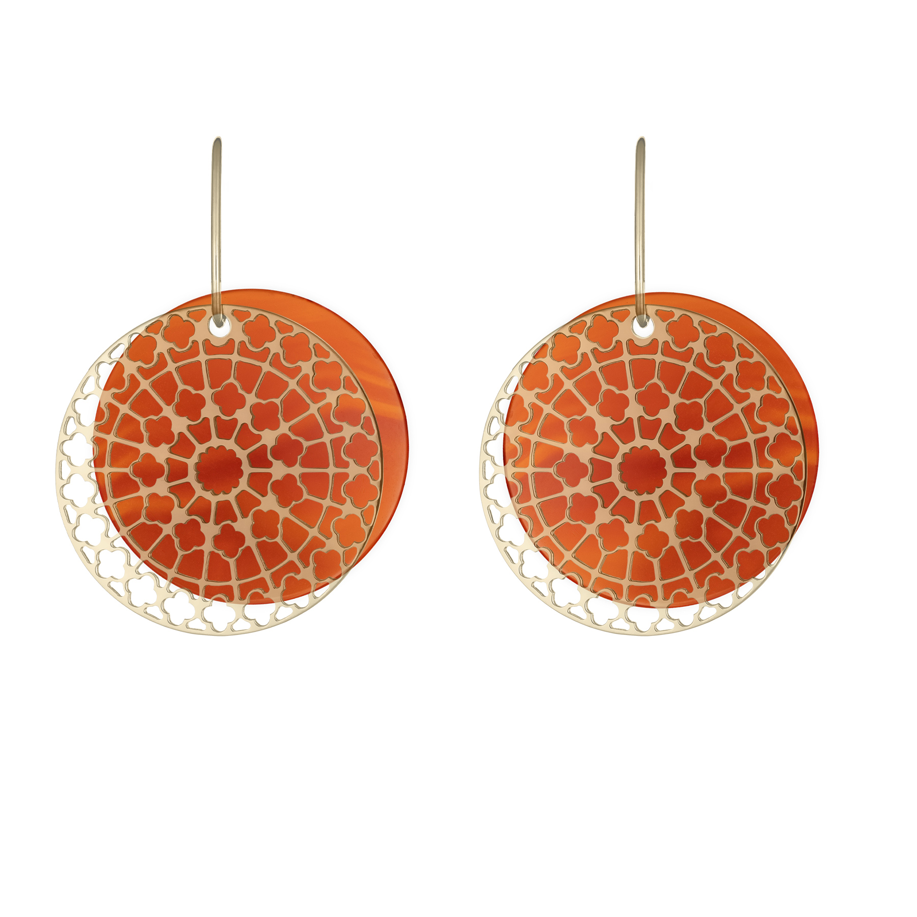 Lepage Colette Notre-Dame tokens for earrings in red onyx