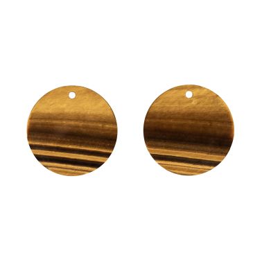 Lepage Colette Notre-Dame tokens for earrings in tiger's eye