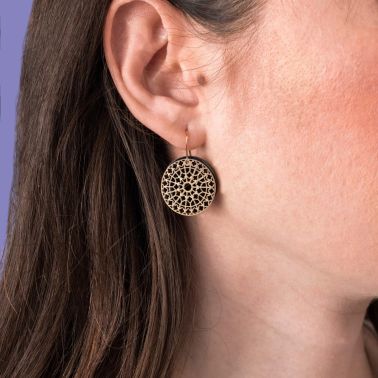 Lepage Colette Notre-Dame tokens for earrings in onyx