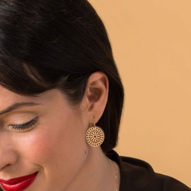 Jetons Lepage Colette Notre-Dame pour boucles d'oreilles en œil-de-tigre