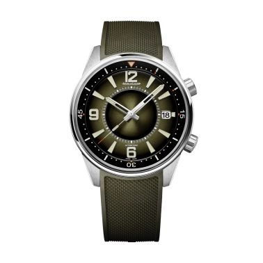 Jaeger-LeCoultre Polaris Date automatic green lacquered dial rubber strap 42 mm