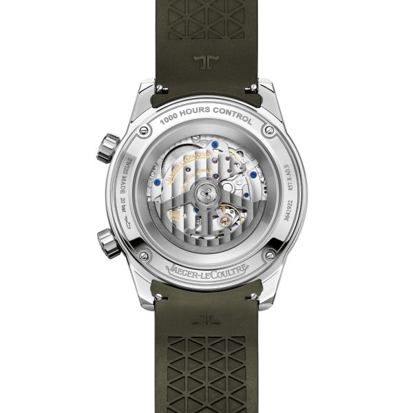 Montre Jaeger-LeCoultre Polaris Date automatique cadran laqué vert bracelet caoutchouc 42 mm