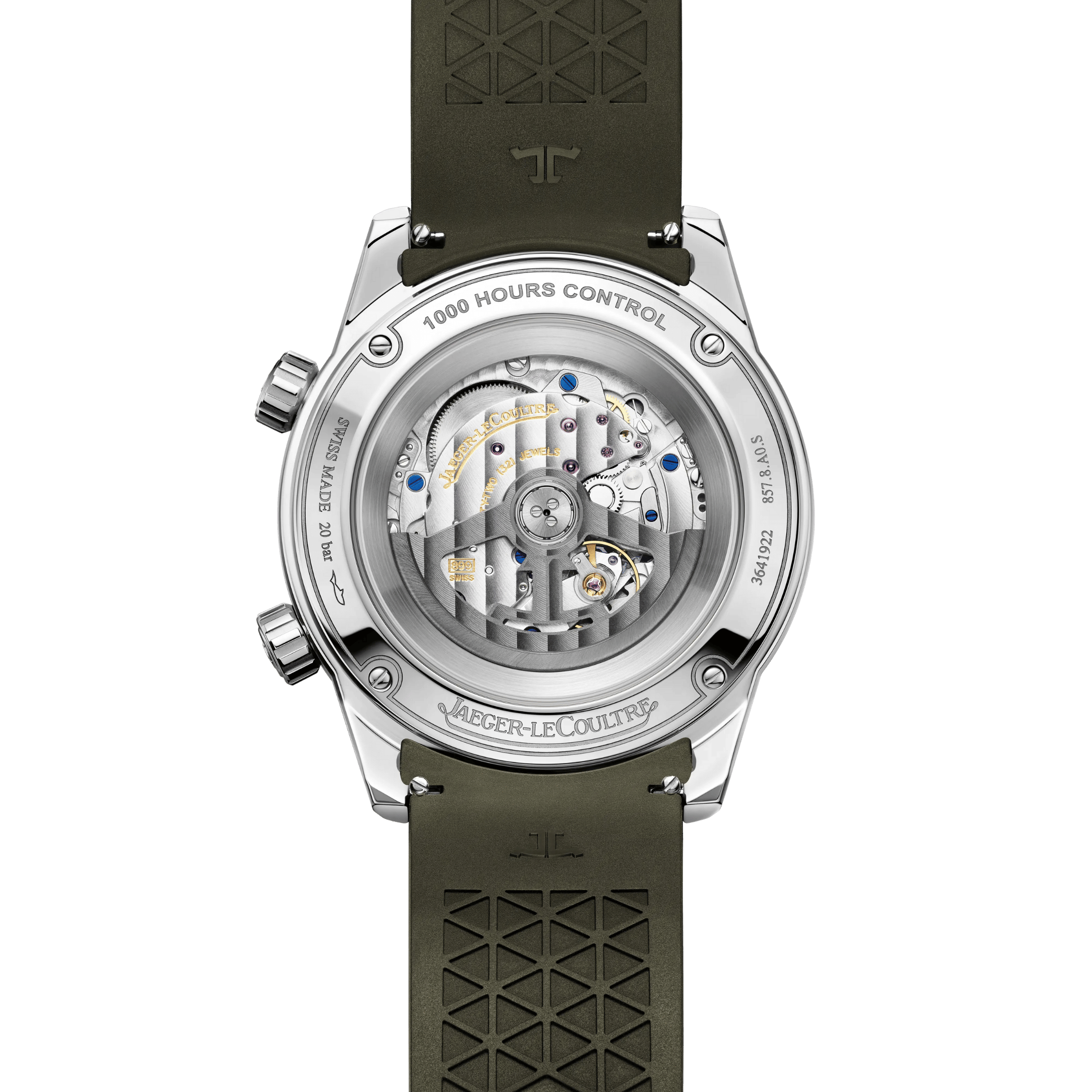 Montre Jaeger-LeCoultre Polaris Date automatique cadran laqué vert bracelet caoutchouc 42 mm