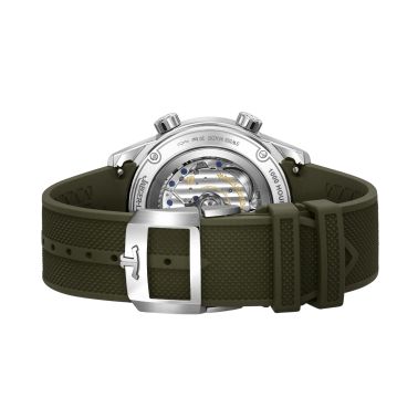 Montre Jaeger-LeCoultre Polaris Date automatique cadran laqué vert bracelet caoutchouc 42 mm