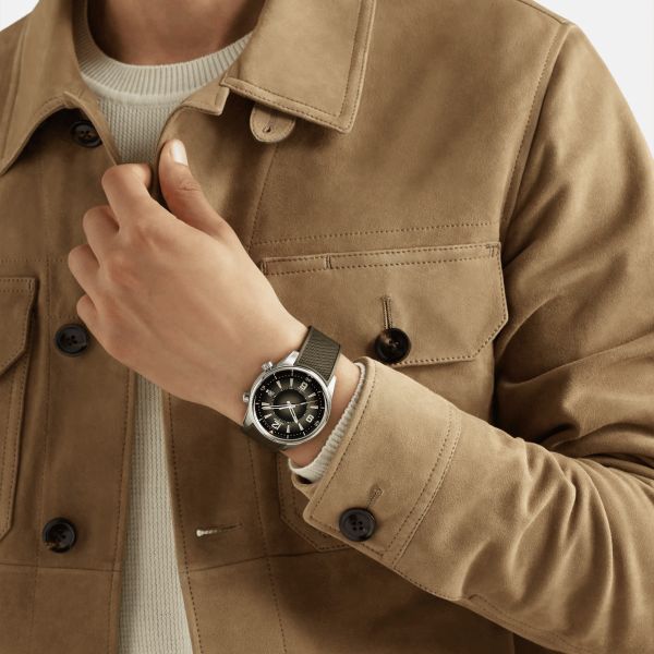 Montre Jaeger-LeCoultre Polaris Date automatique cadran laqué vert bracelet caoutchouc 42 mm