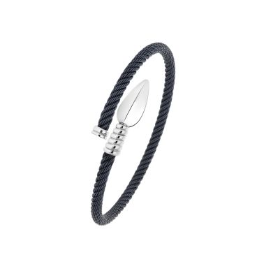 Korloff Lance bracelet in blue steel, white gold, and black diamond