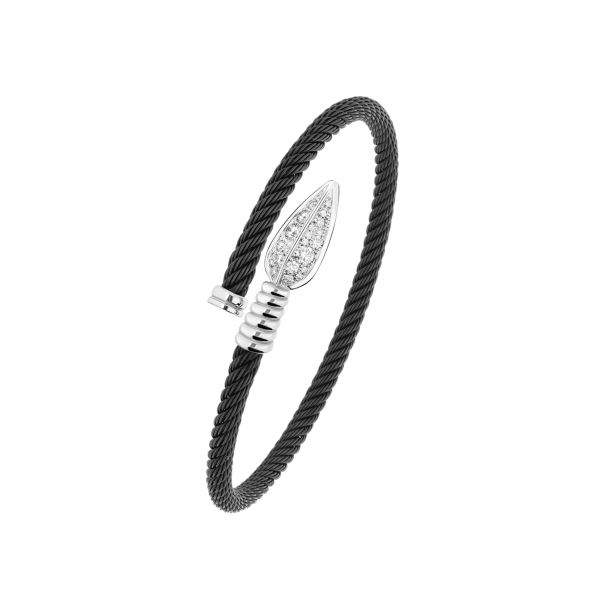 Bracelet Korloff Lance en acier noir, or blanc et diamants