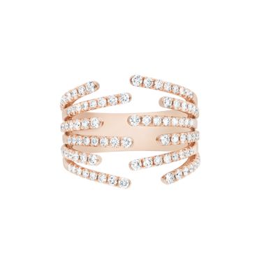 Bague Korloff Divine Fougue Toi et Moi en or rose et diamants