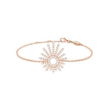 Korloff Divine Fougue bracelet with rose gold chain and diamonds