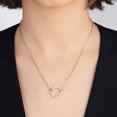 Repossi Antifer Pavé necklace in white gold and diamonds