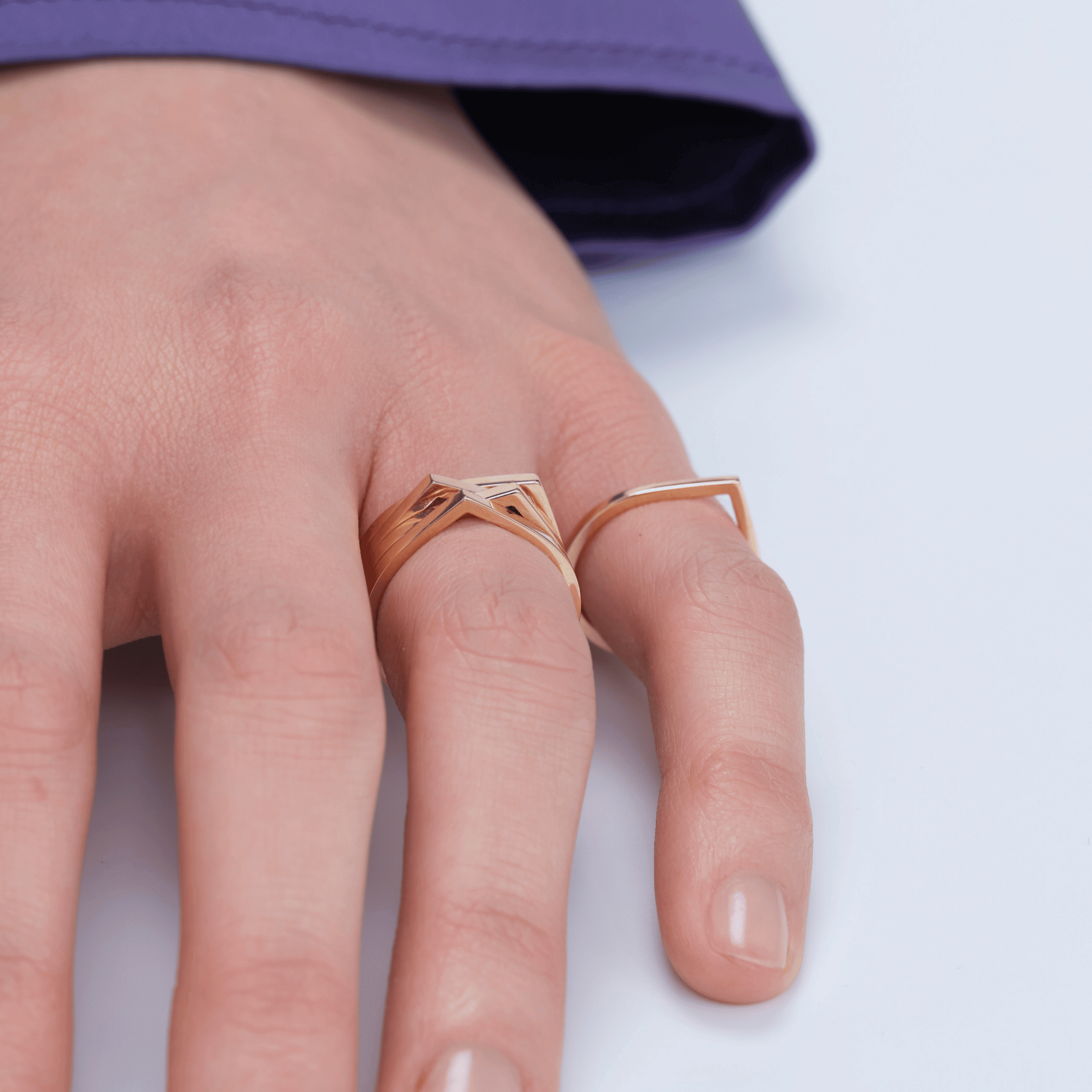 Bague Repossi Antifer 4 rangs en or rose