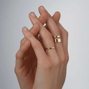 Bague Repossi Berbere 2 rangs en or rose