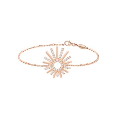 Bracelet Korloff Divine Fougue chaine rayons en or rose et diamants