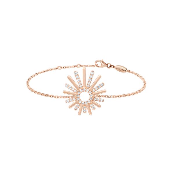 Korloff Divine Fougue bracelet with rose gold chain and diamonds