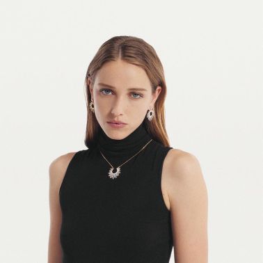 Korloff Divine Fougue Rayons necklace in rose gold and diamonds