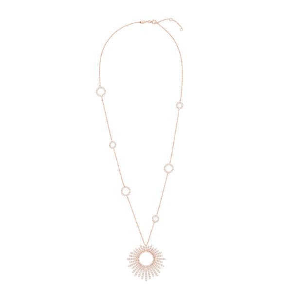 Korloff Divine Fougue large pendant necklace in rose gold and diamonds