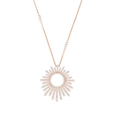 Korloff Divine Fougue Rayons necklace in rose gold and diamonds