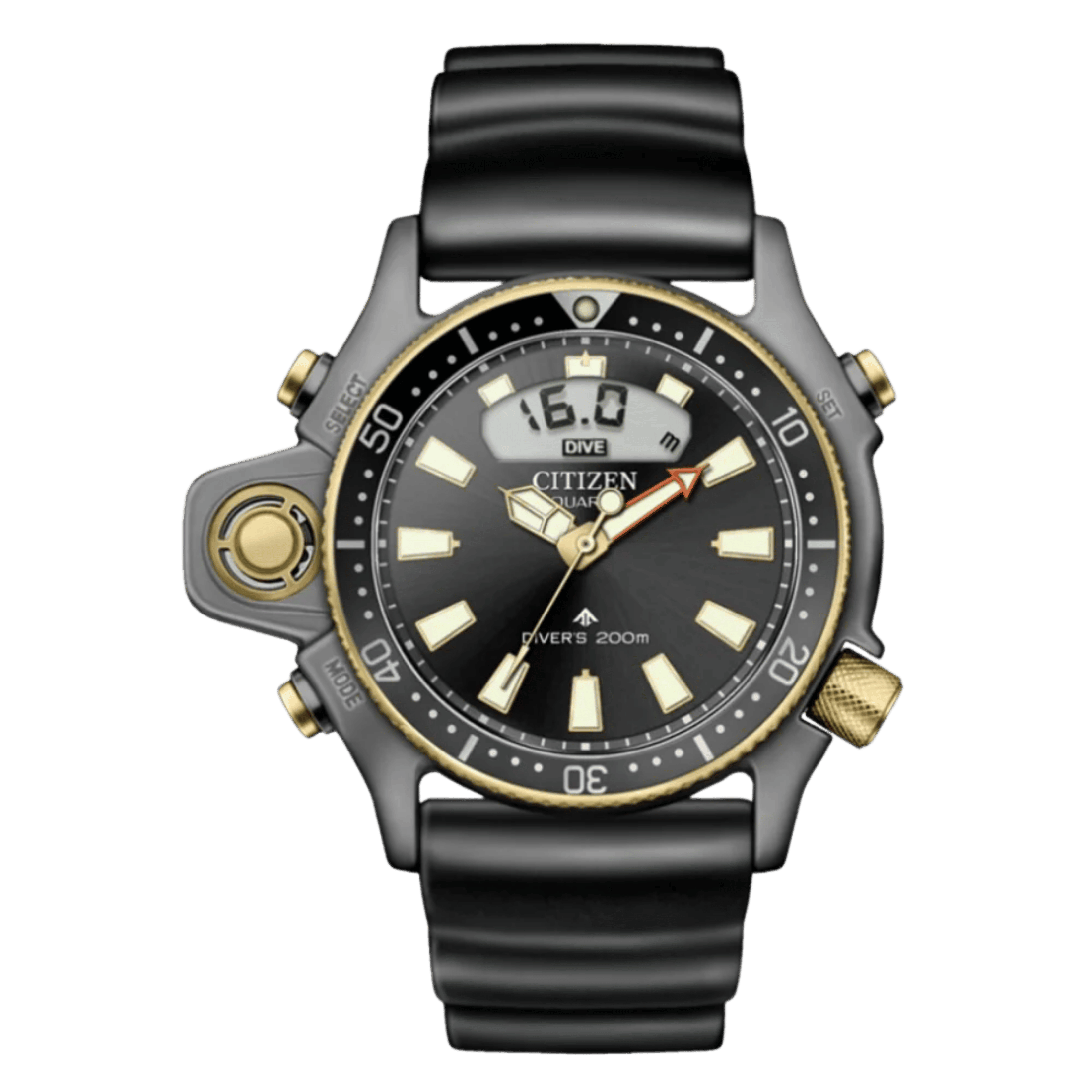 Montre Citizen Promaster Marine Aqualand "40ème Anniversaire" quartz cadran noir bracelet caoutchouc 50,7 mm