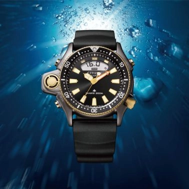 Citizen Promaster Marine Aqualand "40th Anniversary" quartz black dial polyurethane strap 50,7 mm