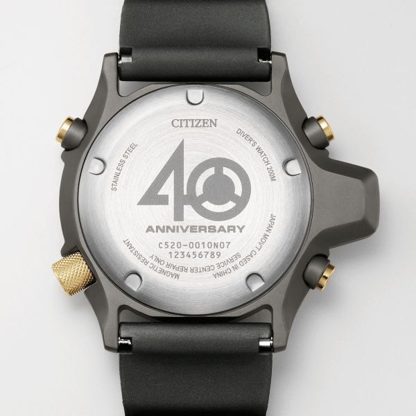 Montre Citizen Promaster Marine Aqualand "40ème Anniversaire" quartz cadran noir bracelet caoutchouc 50,7 mm