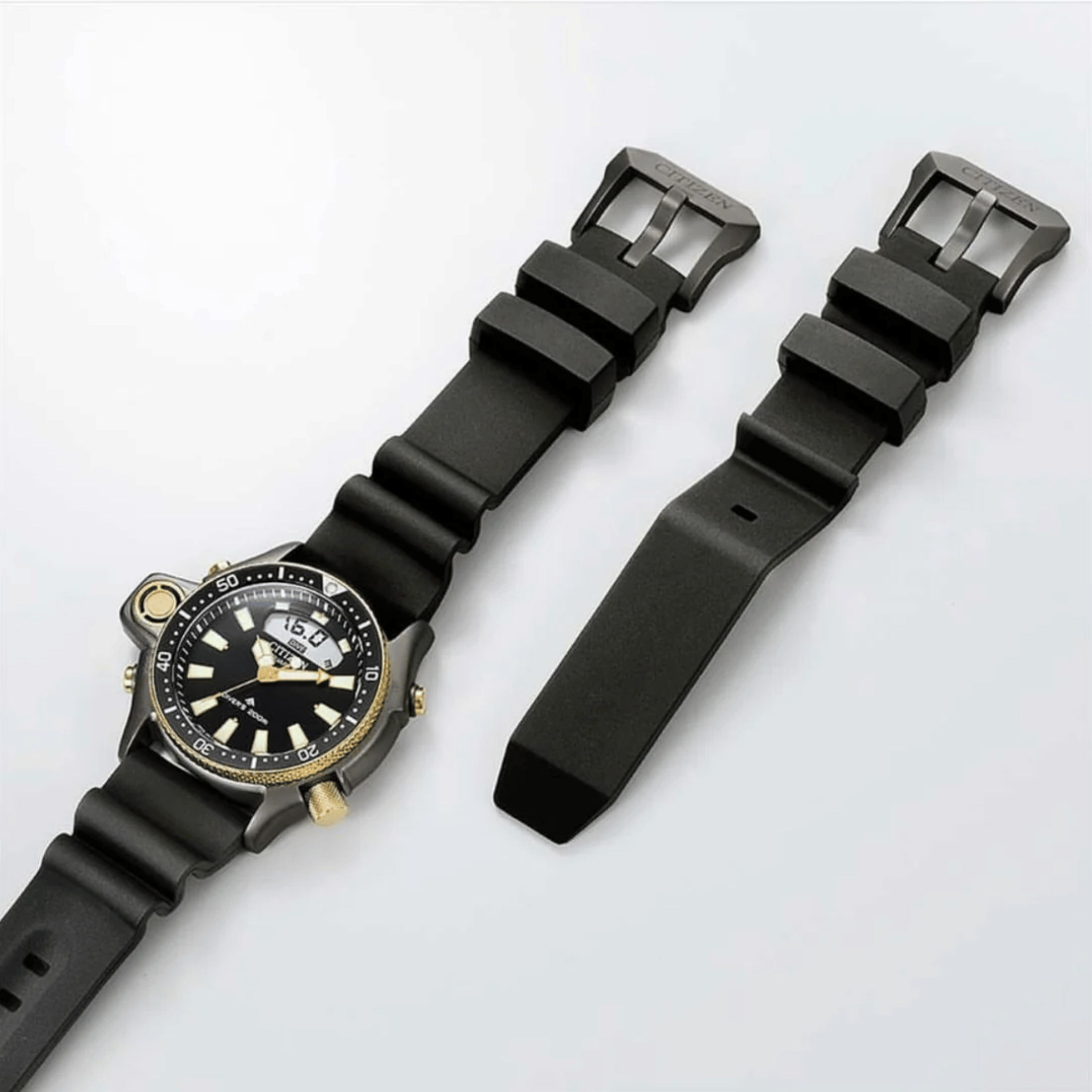 Montre Citizen Promaster Marine Aqualand "40ème Anniversaire" quartz cadran noir bracelet caoutchouc 50,7 mm