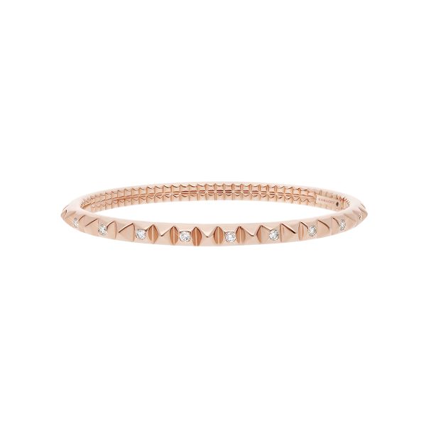 Jonc Korloff Korlove coeur en or rose et diamants