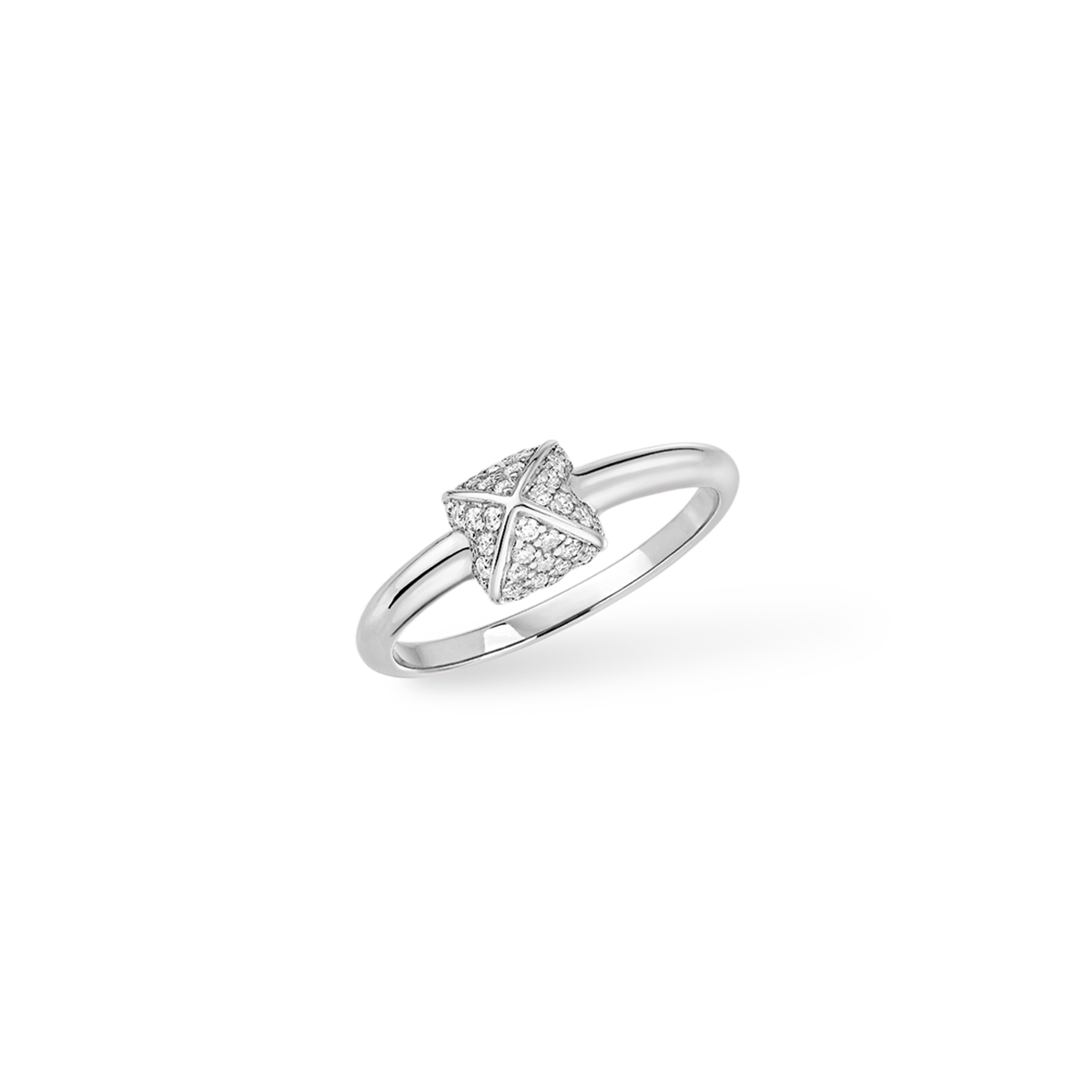 Bague Korloff Korlove petit modèle cœur en or blanc et diamants