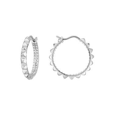 Korloff Korlove white gold heart hoop earrings